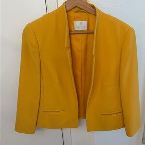 Madeline Mustard Yellow Open-Front Women's Blazer